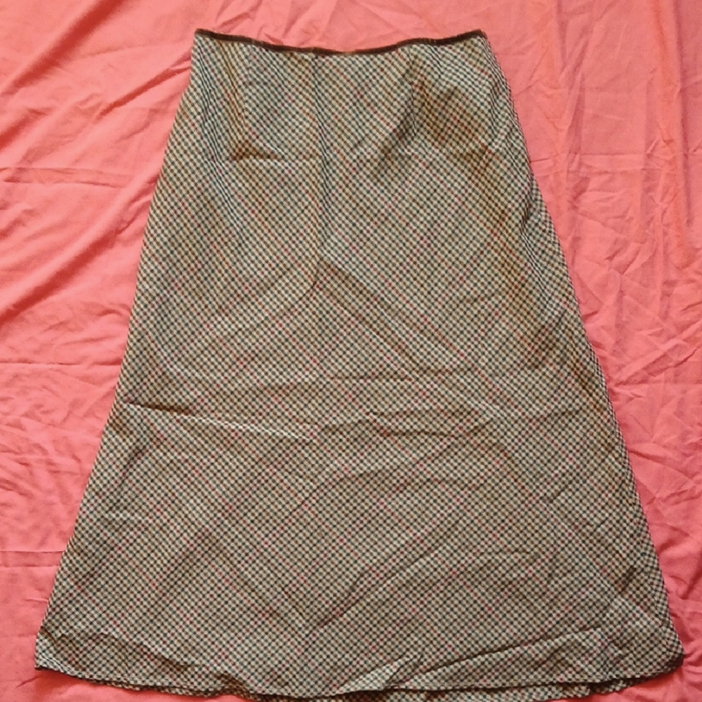 Vintage Eddie Bauer plaid/checkered midi skirt